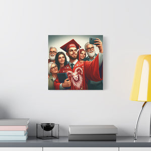 Custom Graduation Canvas Print, Family Portrait Wall Art, Celebrate Achievements, Perfect Gift for Graduates, Aries Zodiac Decor