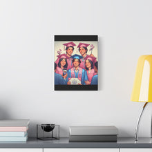 Load image into Gallery viewer, Canvas Print, Graduation Celebration Wall Art, Perfect Gift for Grads, Academic Achievements, Home Decor, Personalized, Unique Keepsake

