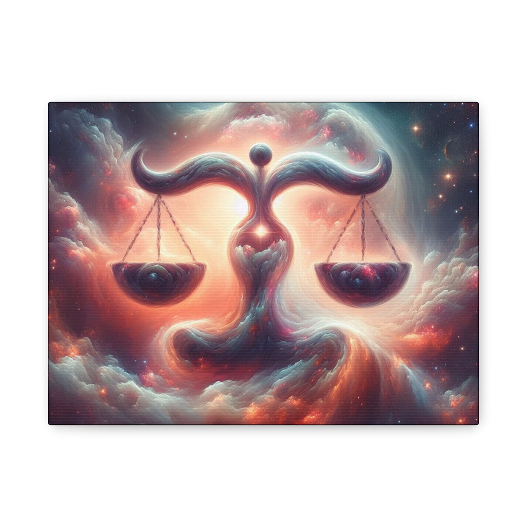 Cosmic Balance Canvas, Wall Art, Astrology Decor, Libra Artwork, Spiritual Decor, Home Decor