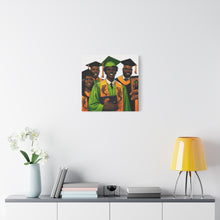Load image into Gallery viewer, Graduation Canvas Print, Celebratory Artwork for Graduates, Stylish Home Decor, Gift for Graduates, Unique Wall Art

