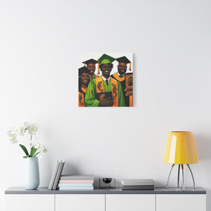 Graduation Canvas Print, Celebratory Artwork for Graduates, Stylish Home Decor, Gift for Graduates, Unique Wall Art
