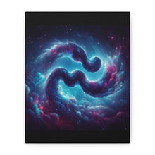 Load image into Gallery viewer, Galactic Aquarius Canvas Art Print, Cosmic Wall Decor, Nebula Artwork, Home Office Decor, Space Themed Gift
