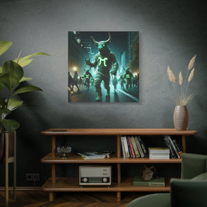 Mystical Taurus Canvas Wall Art, Zodiac Decor, Home Wall Decoration, Gift for Astrology Lovers, Unique Art Piece