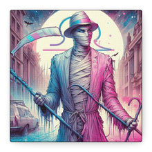 Load image into Gallery viewer, Canvas Print - Halloween Libra Mummy Astrology Design
