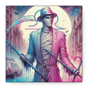 Canvas Print - Halloween Libra Mummy Astrology Design