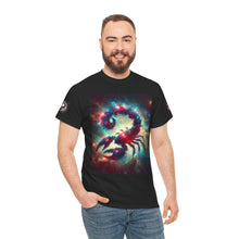 Load image into Gallery viewer, Cosmic Scorpion Tee | Unisex Heavy Cotton Tee | Astrowar Graphic Tees | Space Lover Apparel | Unique Astrology Shirt | Gift for Star [...]
