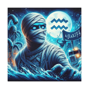 Mummy-Themed Canvas Art, Perfect for Halloween and Spooky Decor, Unique Home Wall Art, Great Gift for Horror Lovers, Halloween Decor