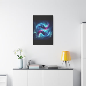 Galaxy Aquarius Wave Canvas Art, Modern Home Decor, Cosmic Wall Art, Unique Gift, Space Lovers