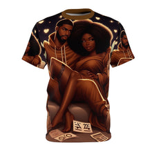 Load image into Gallery viewer, Romantic Virgo Couples Tee - Unisex Cut &amp; Sew T-Shirt with Love Illustration

