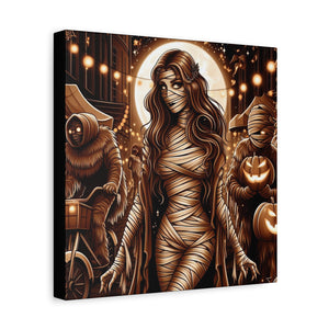 Canvas Wall Art: Halloween Virgo Astrology Mummy