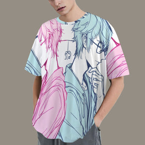 Libra Round Neck Loose T-Shirt (Rough Sketch)