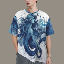 Load image into Gallery viewer, Aquarius Round Neck Loose T-Shirt (Rough Sketch)
