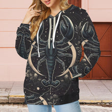 Load image into Gallery viewer, Design 210543501 Scorpio Women&#39;s Drawstring Pocket Hoodie
