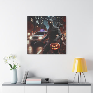 Halloween Canvas Wall Art, Spooky Mummy Decor, Perfect for Fall Home Decoration, Haunted House Vibes, Unique Gift Idea