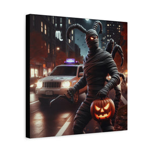 Halloween Canvas Wall Art, Spooky Mummy Decor, Perfect for Fall Home Decoration, Haunted House Vibes, Unique Gift Idea