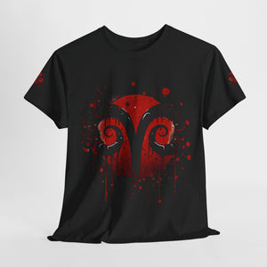 Aries Heart Tee, Unisex Heavy Cotton T-Shirt, Astrology Gift, Birthday Present, Graphic Tee, Casual Wear, Unique Design