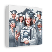 Load image into Gallery viewer, Graduation Canvas Art, Celebratory Wall Decor, Gift for Grads, Personalized Graduation Art, Unique Grad Gift
