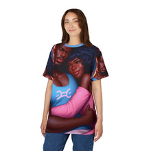 Load image into Gallery viewer, Romantic Libra Couple Graphic Tee - Unisex Cut &amp; Sew T-Shirt for Lovebirds
