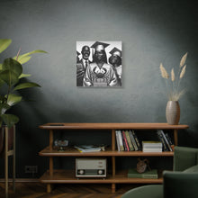 Load image into Gallery viewer, Graduation Family Canvas Art, Graduation Gift, Wall Decor, Education Celebration, Black History Month, Motivational Art
