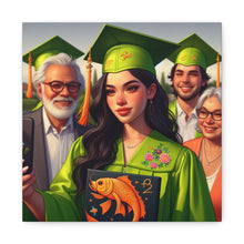 Load image into Gallery viewer, Graduation Canvas Print, Personalized Gift, Wall Art for Graduate, Celebration Decor, Matriculation Memory
