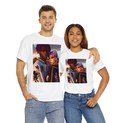 Unisex Sagittarius Couple (2) Heavy Cotton Tee