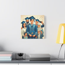 Load image into Gallery viewer, Graduation Celebration Stretched Canvas, Custom Wall Art, Gift for Graduates, Family Home Decor, Art for Special Occasions
