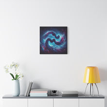 Load image into Gallery viewer, Galactic Aquarius Canvas Art Print, Cosmic Wall Decor, Nebula Artwork, Home Office Decor, Space Themed Gift
