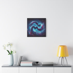 Galactic Aquarius Canvas Art Print, Cosmic Wall Decor, Nebula Artwork, Home Office Decor, Space Themed Gift