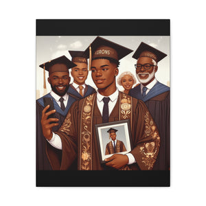 Graduation Celebration Canvas Art, Wall Decor for Graduates, Gift for Him, Family Celebration, Custom Canvas Print