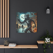 Load image into Gallery viewer, Spooky Halloween Wall Art Canvas, Creepy Decor for Haunted Houses, Trick or Treat Wall Hanging, Frightening Artwork, Seasonal Home Decor
