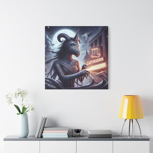 Canvas Print - Halloween Capricorn Astrology Mummy