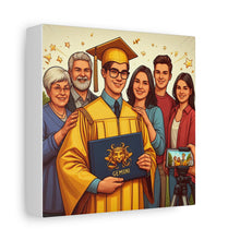 Load image into Gallery viewer, Graduation Canvas Wall Art, Family Celebration Decor, Gift for Graduates, Home Decoration, Personalized Memory
