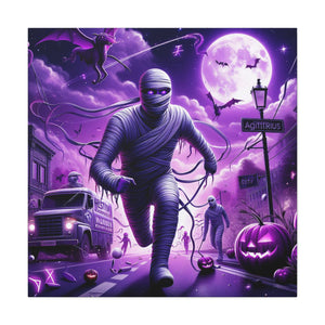 Canvas Wall Art - Halloween Sagittarius Mummy Astrology