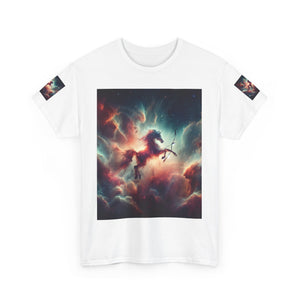 Sagittarius Galactic Unicorn Tee - Unisex Cotton T-Shirt for Cosmic Lovers, Fantasy Fans, Trendy Apparel, Astral War Merch, Gift for All Occasions