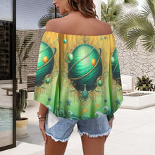 Load image into Gallery viewer, Pisces Off Shoulder Trumpet Sleeve Blouse
