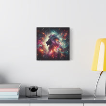 Load image into Gallery viewer, Cosmic Lion Canvas Art, Wall Decor, Galaxy Artwork, Home Decor, Unique Gift for Art Lovers, Space Theme
