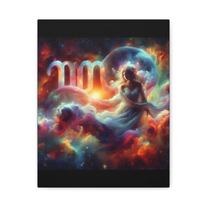 Cosmic Virgo Wall Art, Zodiac Decor, Astrology Canvas Print, Horoscope Gift, Spiritual Home Decor, Celestial Artwork