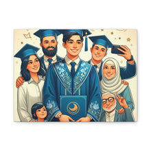 Load image into Gallery viewer, Graduation Celebration Stretched Canvas, Custom Wall Art, Gift for Graduates, Family Home Decor, Art for Special Occasions
