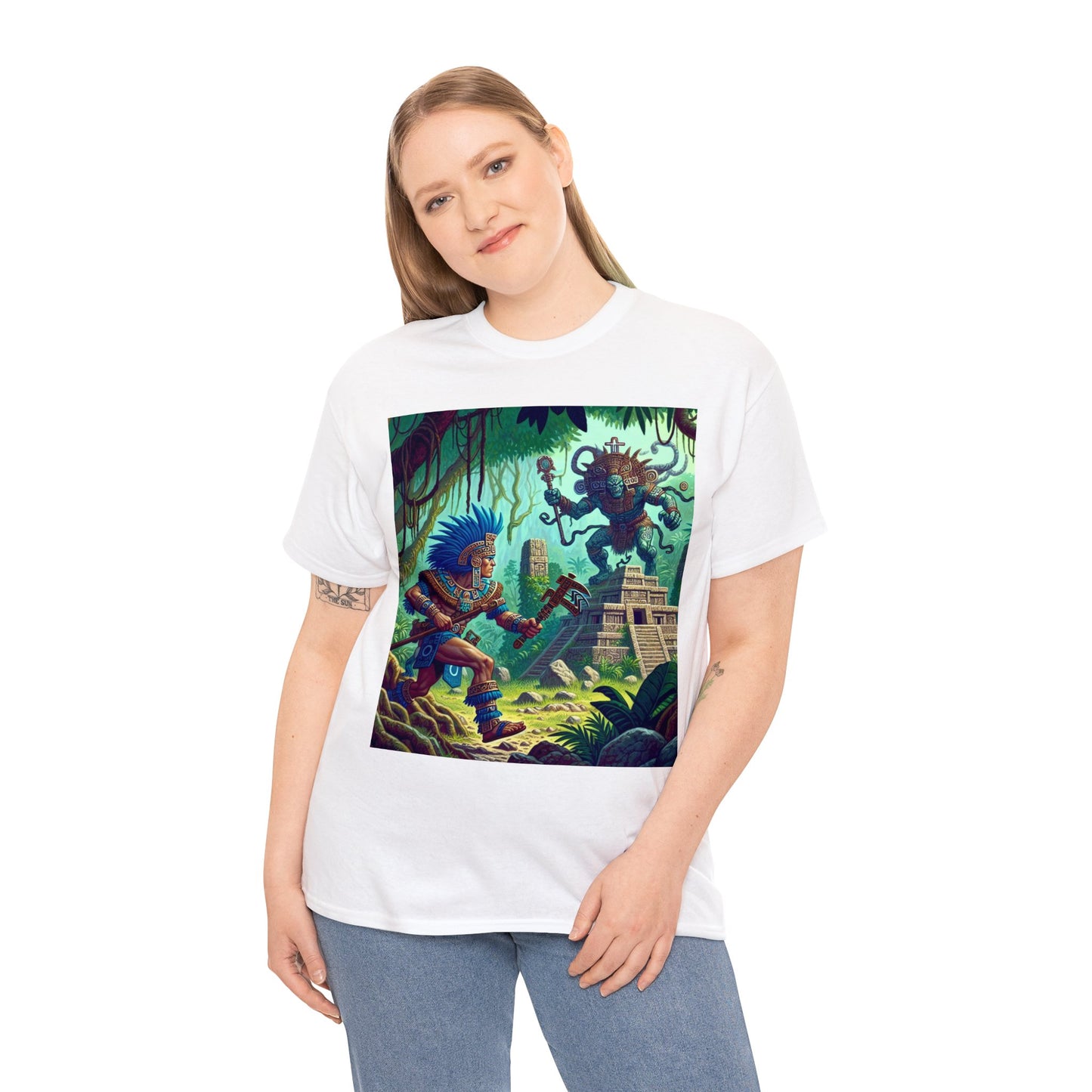 Aquarius Aztec (2) Unisex Heavy Cotton Tee