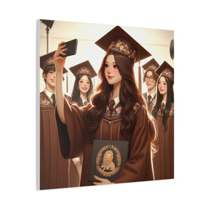 Graduation Canvas Print, Inspirational Wall Art for Graduates, Home Decor, Gift for Her, College Graduation, Motivational Decor