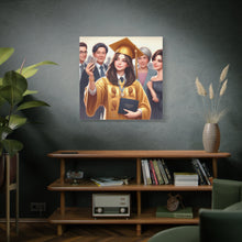 Load image into Gallery viewer, Graduation Canvas Art, Personalized Gift, Wall Decor, Student Art, Custom Framed Print, Graduation Celebration Decor
