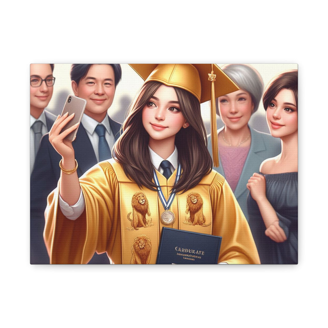 Graduation Canvas Art, Personalized Gift, Wall Decor, Student Art, Custom Framed Print, Graduation Celebration Decor