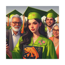 Load image into Gallery viewer, Graduation Canvas Print, Personalized Gift, Wall Art for Graduate, Celebration Decor, Matriculation Memory
