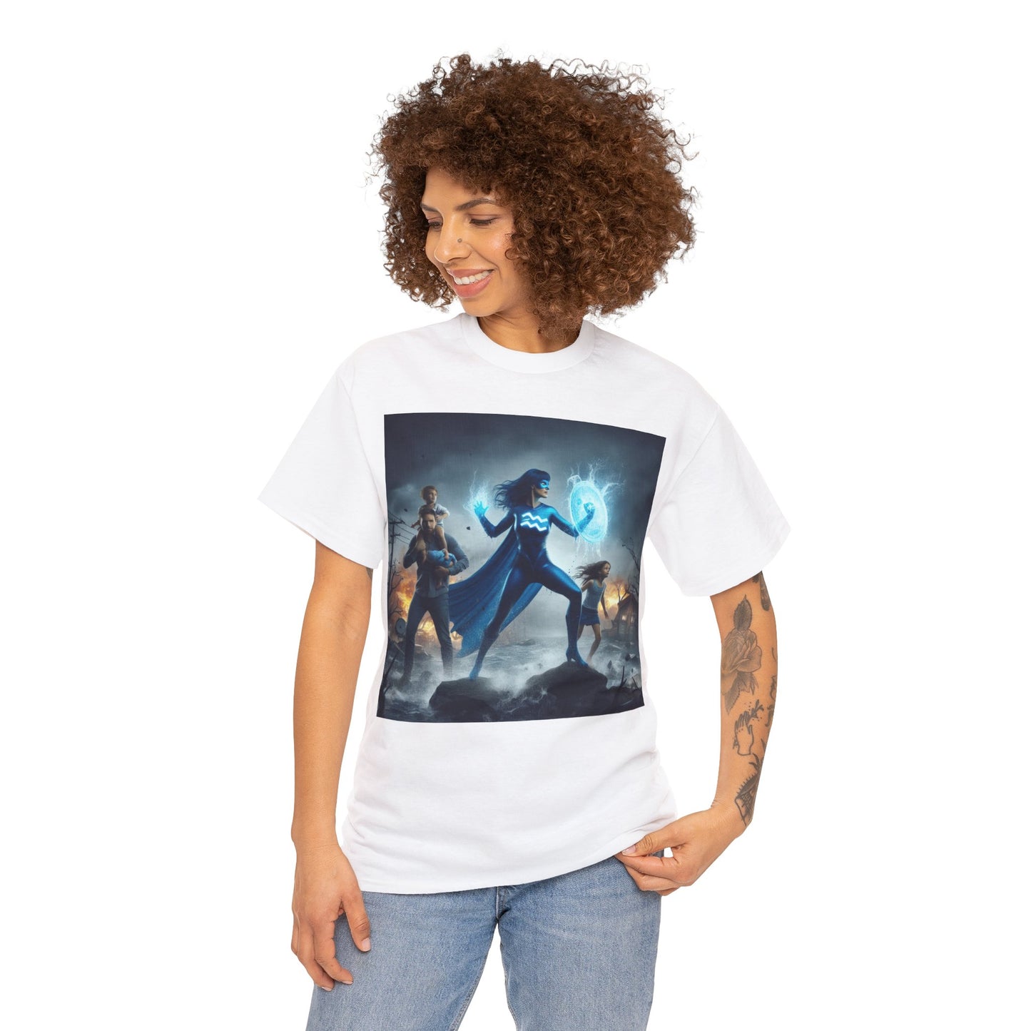 Aquarius Mother's Day (5) Unisex Heavy Cotton Tee