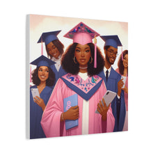 Load image into Gallery viewer, Graduation Wall Art Print, Personalized Canvas, Unique Gift for Grads, Academic Celebration Decor, Student Artwork, Matte Canvas

