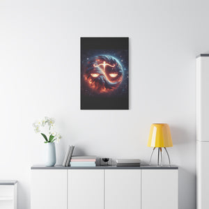 Cosmic Balance Wall Art, Celestial Scales Canvas, Astrology Decor, Universe Inspired Home Decor, Gift for Libra Enthusiasts