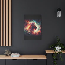 Load image into Gallery viewer, Cosmic Lion Canvas Art, Galaxy Decoration, Home Decor, Inspirational Wall Art, Gift for Lion Lovers, Space Art Print
