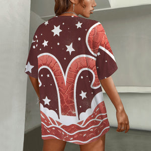 Aries Round Neck Loose T-Shirt