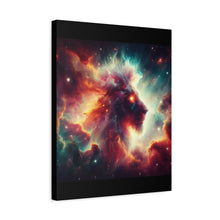 Load image into Gallery viewer, Cosmic Lion Canvas Art, Galaxy Decoration, Home Decor, Inspirational Wall Art, Gift for Lion Lovers, Space Art Print
