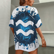 Load image into Gallery viewer, Aquarius Round Neck Loose T-Shirt (Inky Splatter) 3
